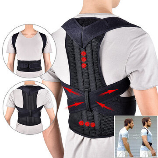 1 Pcs 102cm Adjustable Back Support Belt Back Posture Corrector Shoulder Lumbar Spine Support Back Protector Size Ldo21 D0102HXYLTX