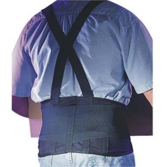 Living Health Products AZ-74-2099-L 9 in. Mesh Industrial Back Support Black with Suspenders&#44; Largesog LGHP2561