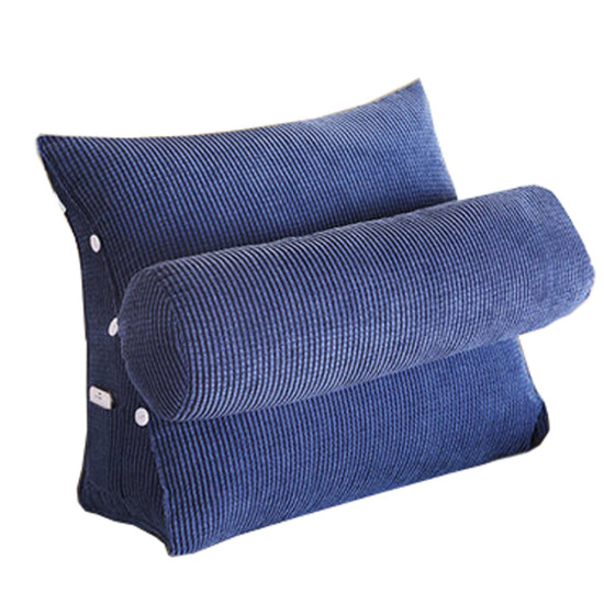 Soft Triangle Back Cushion Lumbar Support Backrest Pillow, Navydo21 D0101H5N9NY